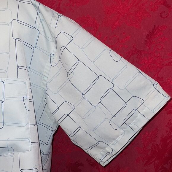 Zabriano Light Blue Mens‎ Short Sleeve Button Down Shirt XXL Rayon - Picture 6 of 8